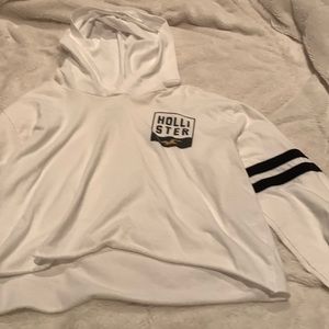 Long sleeve crop top hoodie